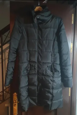 Chaquetón largo Lefties negro talla S