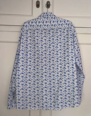 Camisa Spagnolo Estampada Azul y Blanca