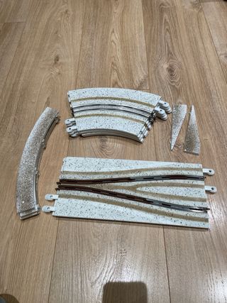 Curva Scalextric efecto nieve