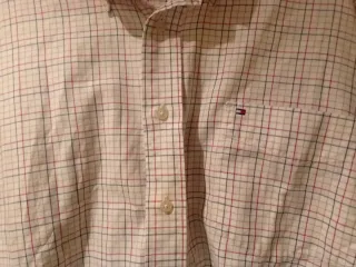 Camisa Tommy Hilfiger cuadros  beige,granate verde