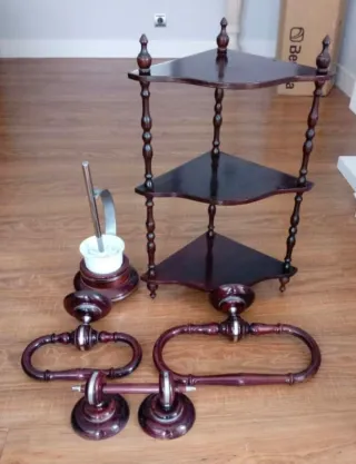 Accesorios de baño de madera