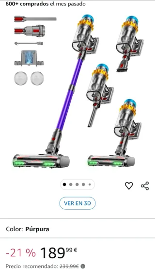 Aspiradora Escoba MarcaJRFYHFT 55KPA 650W 70Min