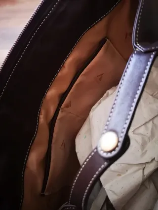 Bolso de Hombro Vicosa Piel Cocodrilo Marrón