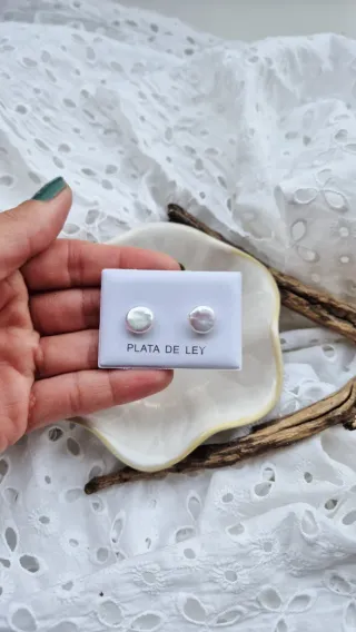 Pendientes de perla cultivada plata deley