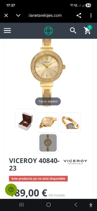 Reloj Viceroy Mujer Dorado y Negro