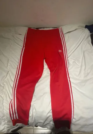 Pantalón Chándal Adidas Rojo Talla L