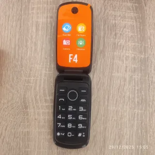 Teléfono móvil tipo flip negro