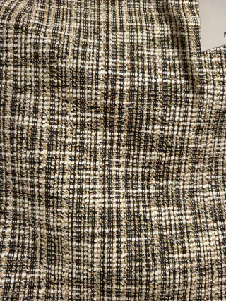 Falda Tweed Jaspeada Beige Mango Talla M