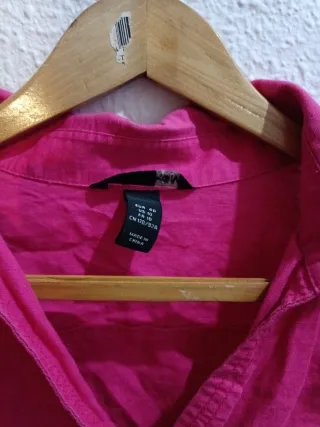 Camisa H&M Rosa Manga 3/4
