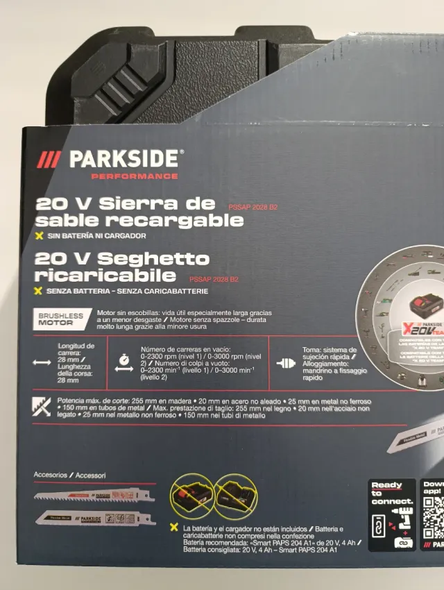 Sierra Sable Recargable Parkside 20V