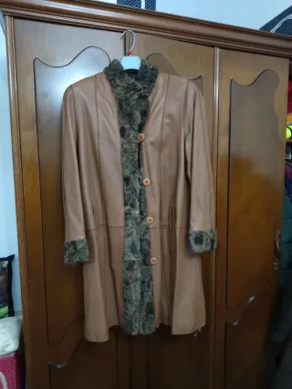 Abrigo piel astrakan Stefano Talla 42