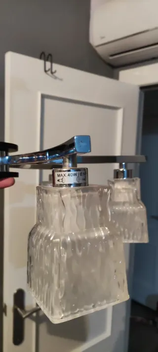 Lámpara de cristal 6 bombillas, 'como nueva