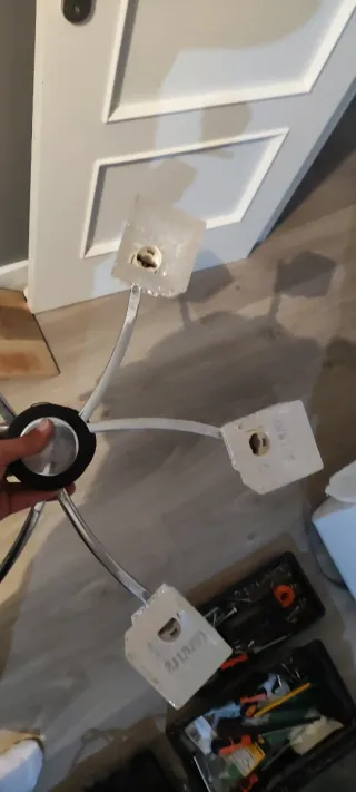 Lámpara de cristal 6 bombillas, 'como nueva