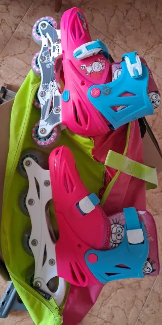 Patines en línea infantiles con bolsa