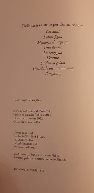 Il posto di Annie Ernaux