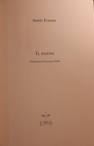 Il posto di Annie Ernaux