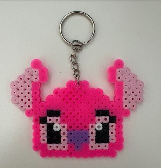 Llaveros Stitch y Ángel de fieltro