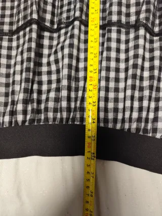 Falda tul cuadros blanco y negro