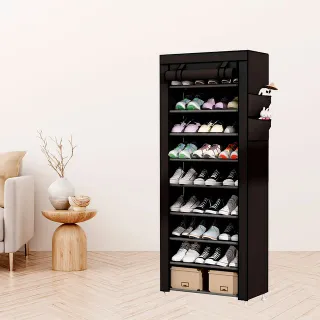 Armario Zapatero Tela Negro Con Puertas NUEVO