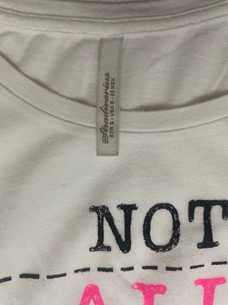 Camiseta Stradivarius Blanca Talla S