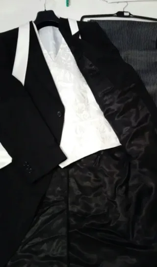 Chaqué Clásico Negro y Gris