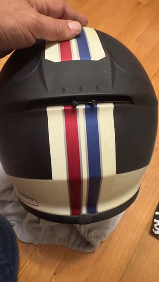 Casco Moto Shoei NXR Negro con Rayas