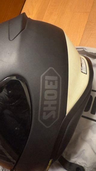 Casco Moto Shoei NXR Negro con Rayas