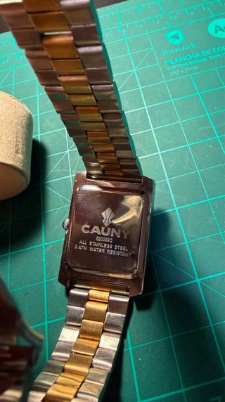 Reloj Cauny Caballero Acero Dorado y Plateado