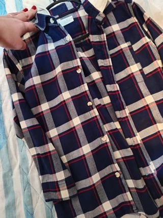 Camisa rapaz com capuz xadrez