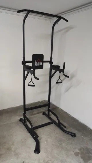 Rack/estación gym dominadas y fondos