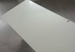 Consola escritorio cristal y madera