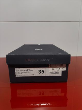 Sandalias fiesta doradas rosadas Laura Amat 1 uso