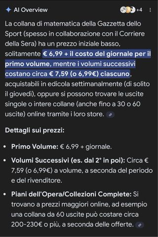 “Matematica” 60 volumi tascabili