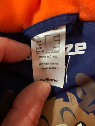 Mono de esquí infantil Decathlon 3 años