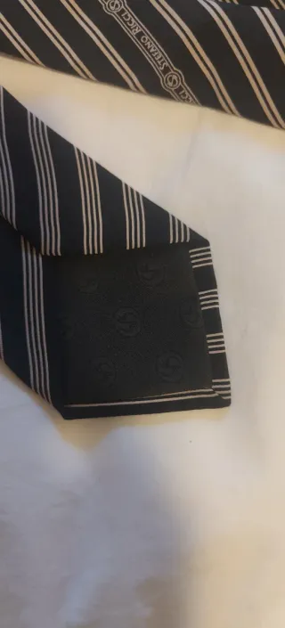 Corbata Vincci by Stefano Ricci Negra Rayas Blanca