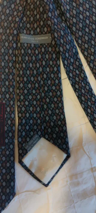 Corbata Jean-Louis Scherrer Azul y Marrón