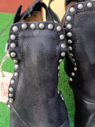 Sandalias A.S.98 Mujer T.41 Negras Tachuelas