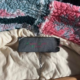 Giacca pile vintage uomo patchwork