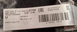 Bufanda Mango cuadros blanco y negro