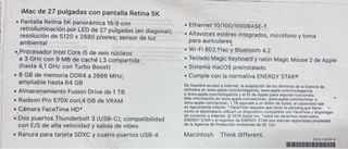 IMAC 2020 Plata Semi nuevo, muy buen estado