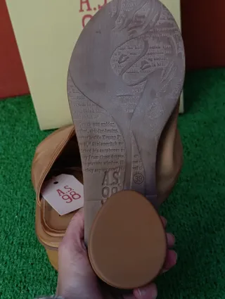 Sandalias A.S.98 Piel Marrón T.39