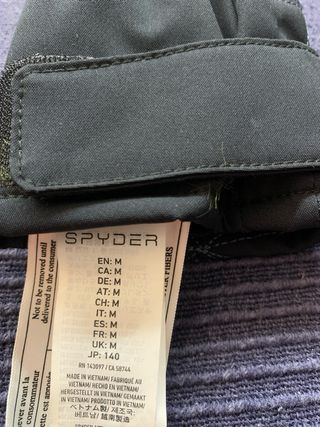 Manoplas esquí niño Spyder Talla M