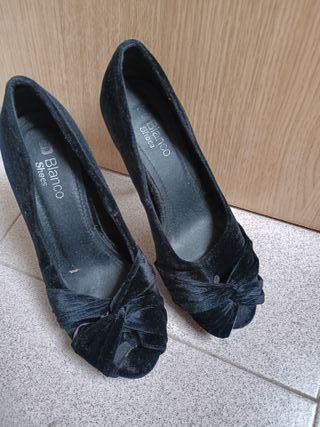 Zapatos de tacón negros Blanco talla 39