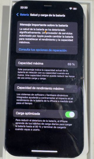 iPhone 12 Negro Funcionando o Para piezas