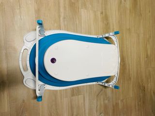 Bañera Plegable Bebé Azul y Blanca