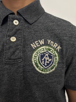 Polo Abercrombie & Fitch Gris Talla M