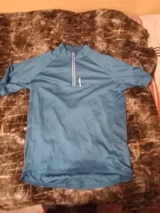 Maillot Ciclismo Azul Media Cremallera