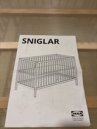 Cuna Madera IKEA 120x60 con Ruedas