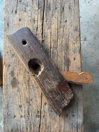 Garlopa Pialla a mano in legno antica
