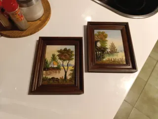 Set di 2 quadri decorativi classici